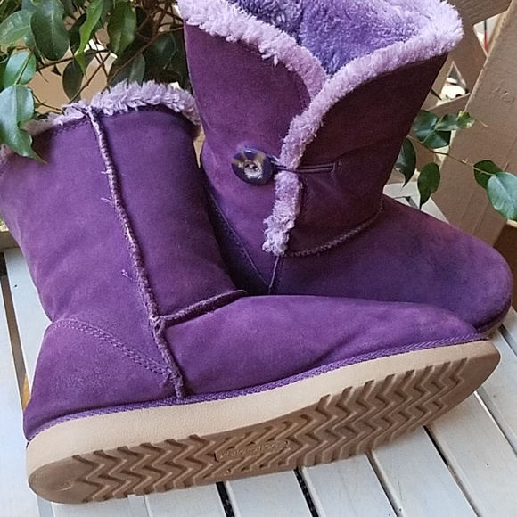 purple winter boots